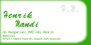 henrik mandi business card